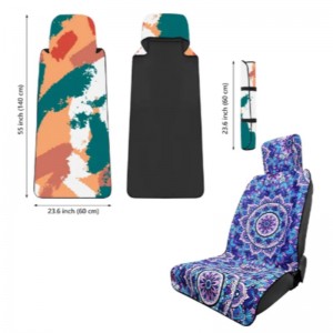 Niet-slip aangepaste printauto\'s rubberen basisneopreen stoelhoes